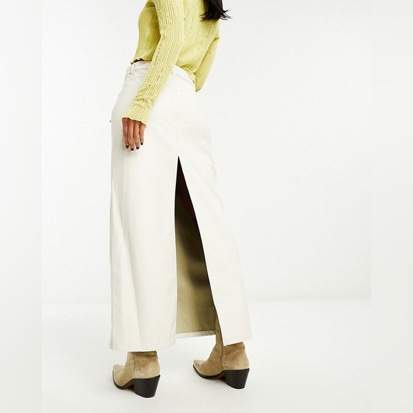 Free People City Slicker Vegan Maxi Skirt Size 12 - Picture 6 of 13